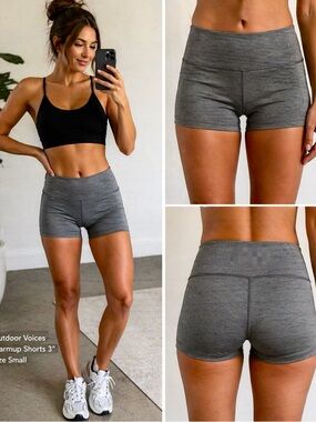 Outdoor Voices Warmup 3” Compression Shorts  Athletic Running Gym Sz S💛